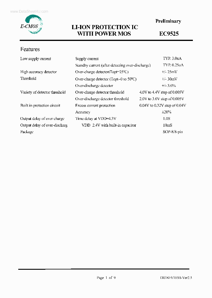 EC9525_1875480.PDF Datasheet