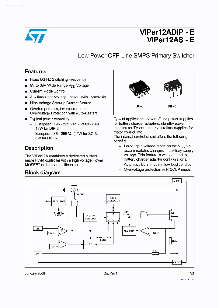 VIPER12AS-E_1878296.PDF Datasheet