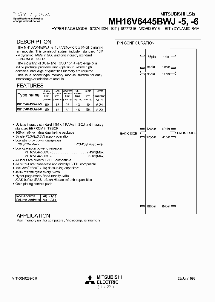 MH16V6445BWJ-5_1908475.PDF Datasheet