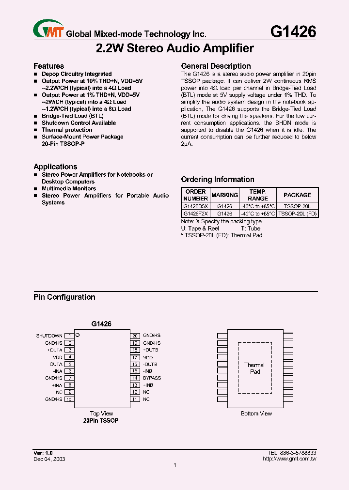 G1426_1827396.PDF Datasheet