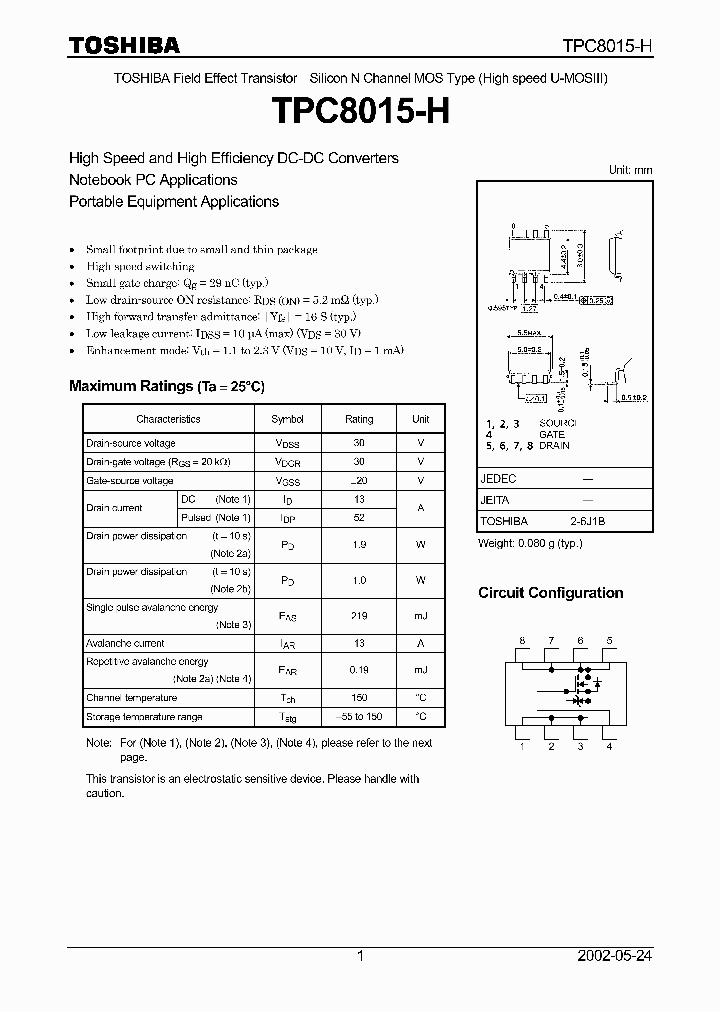 TPC8015-H_1830077.PDF Datasheet