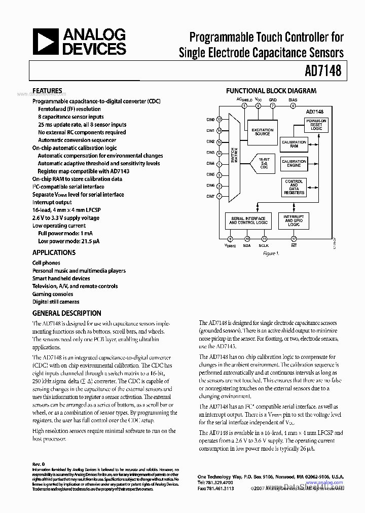 AD7148_1919216.PDF Datasheet