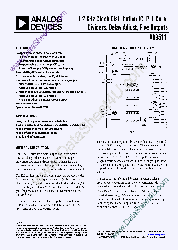 AD9511_1919654.PDF Datasheet