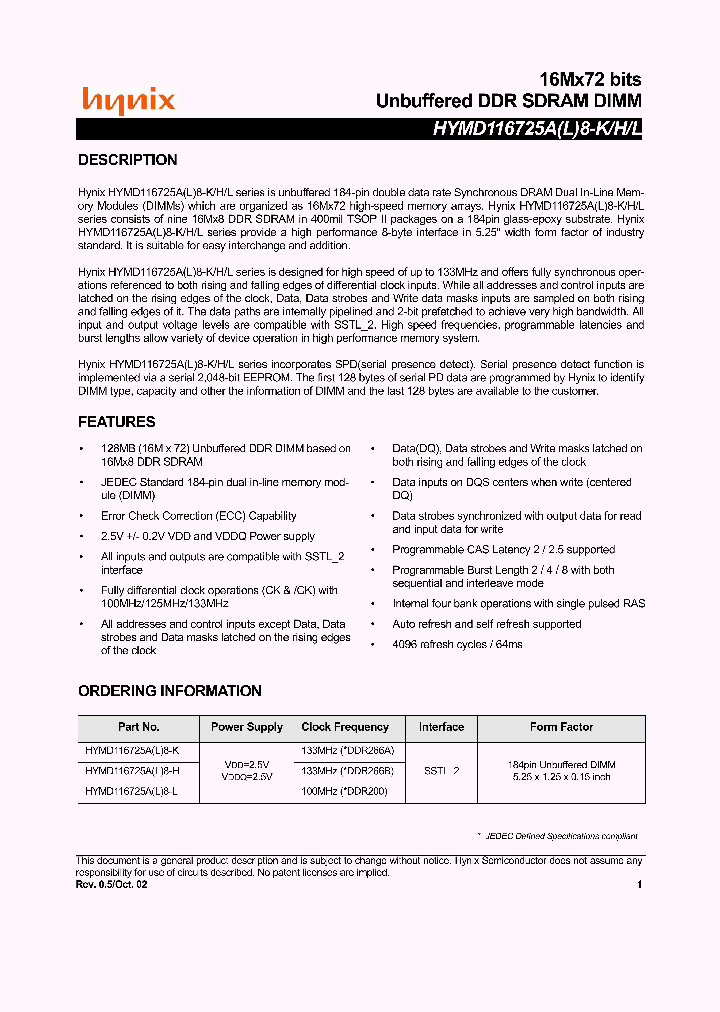 HYMD116725A8_1843122.PDF Datasheet