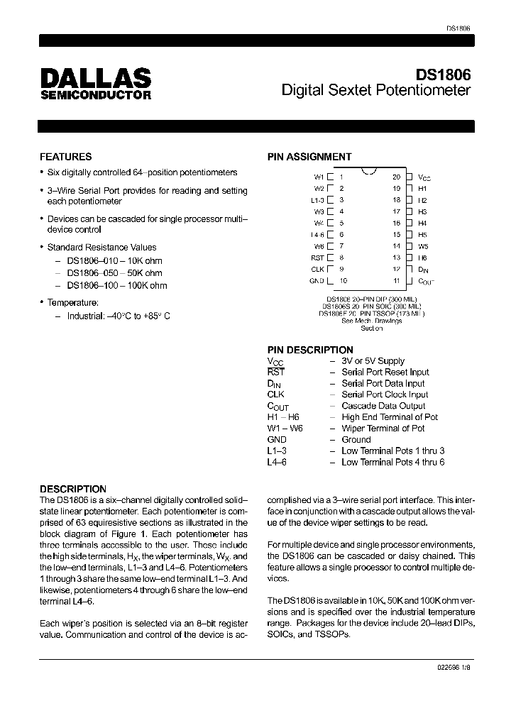 DS1806_1852300.PDF Datasheet