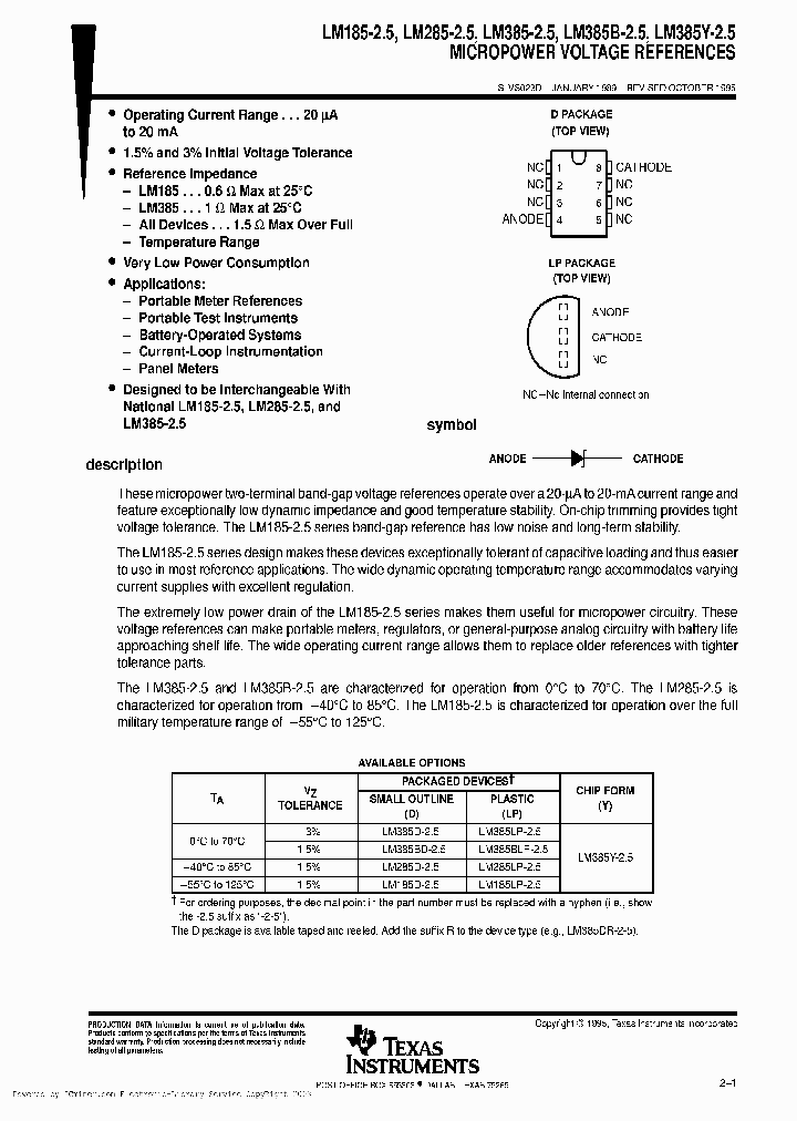 LM185LP25_1853495.PDF Datasheet