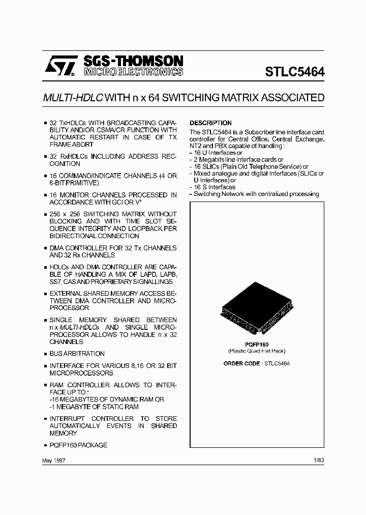 STLC5464_1854495.PDF Datasheet