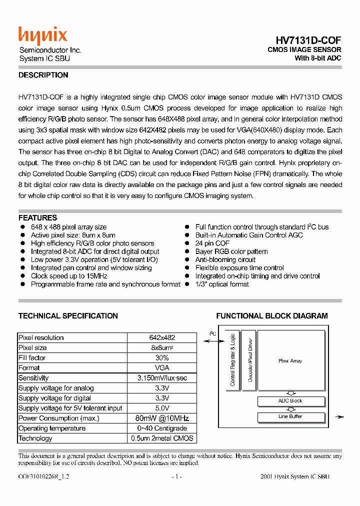 HV7131D-COF_1865551.PDF Datasheet