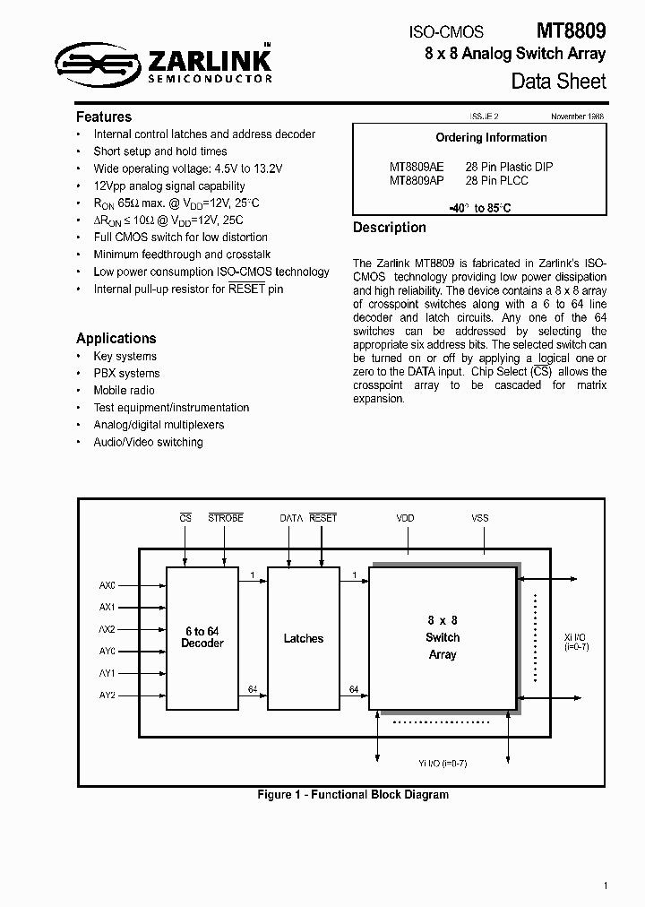 MT8809_1924649.PDF Datasheet