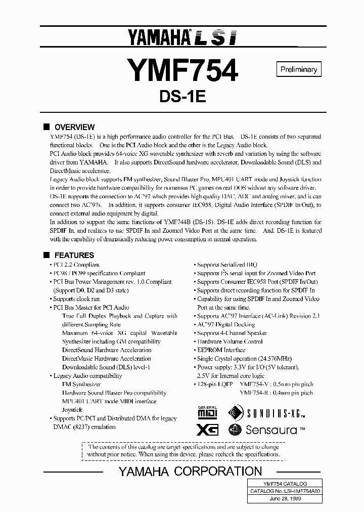 YMF754_1864939.PDF Datasheet