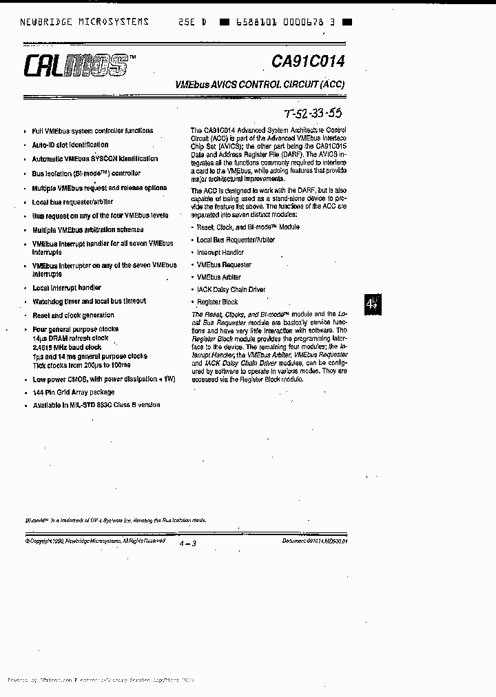 CA91C014EG144_1863284.PDF Datasheet