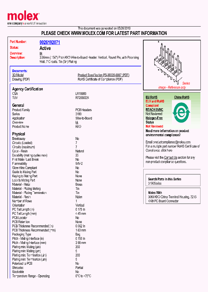 0026192071_1934895.PDF Datasheet