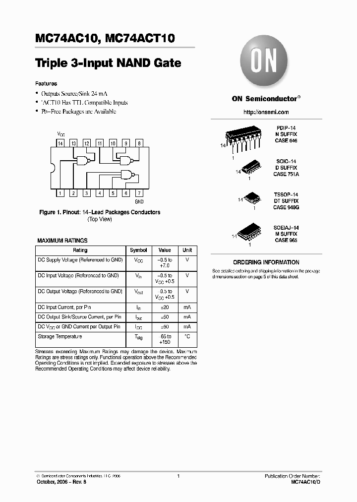 MC74AC10DG_1884880.PDF Datasheet
