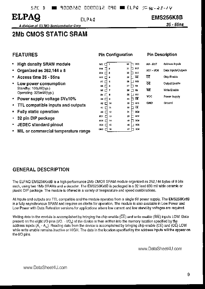 EMS256K8B_1948358.PDF Datasheet