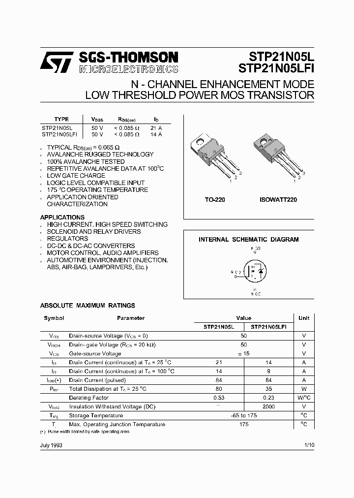 STP21N05L_1952883.PDF Datasheet