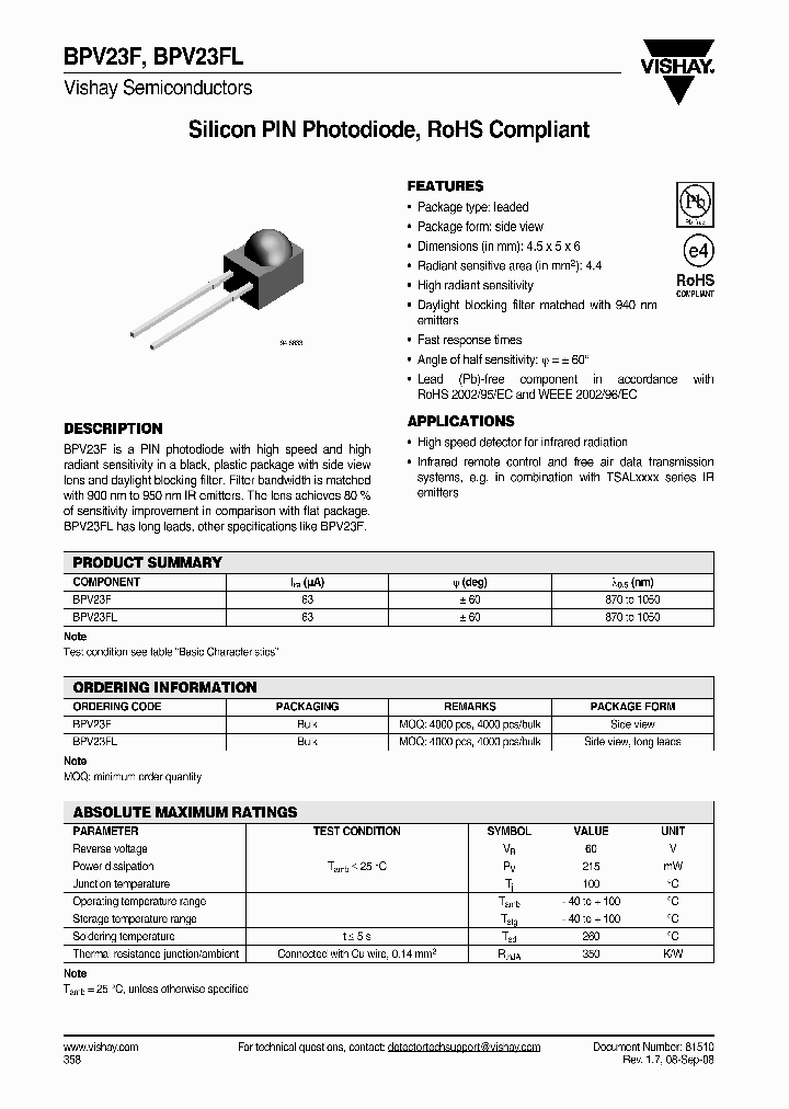 BPV23FL_1906176.PDF Datasheet