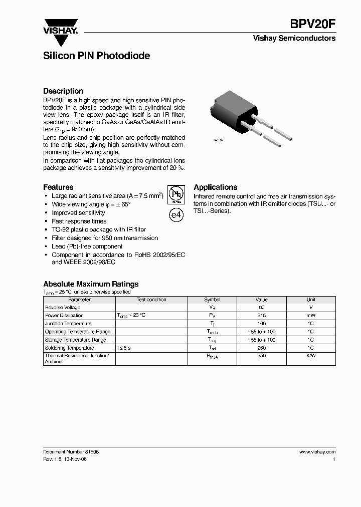 BPV20F_1906169.PDF Datasheet