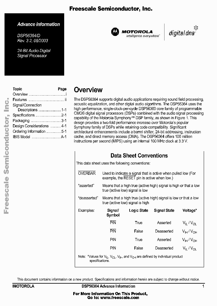 DSP56364_1913320.PDF Datasheet