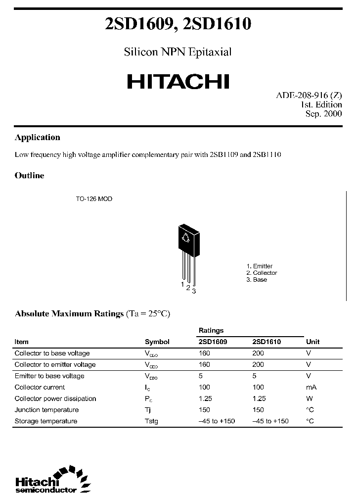 2SD1610B_1922363.PDF Datasheet