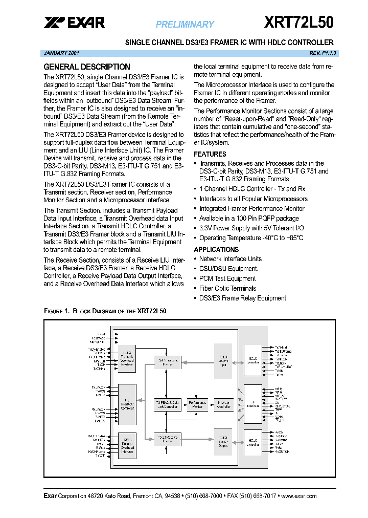XRT72L50_1927643.PDF Datasheet