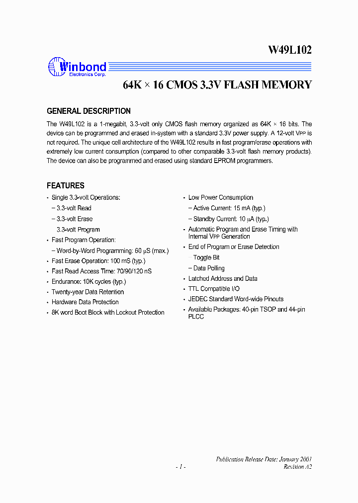 W49L102Q-12B_1931308.PDF Datasheet