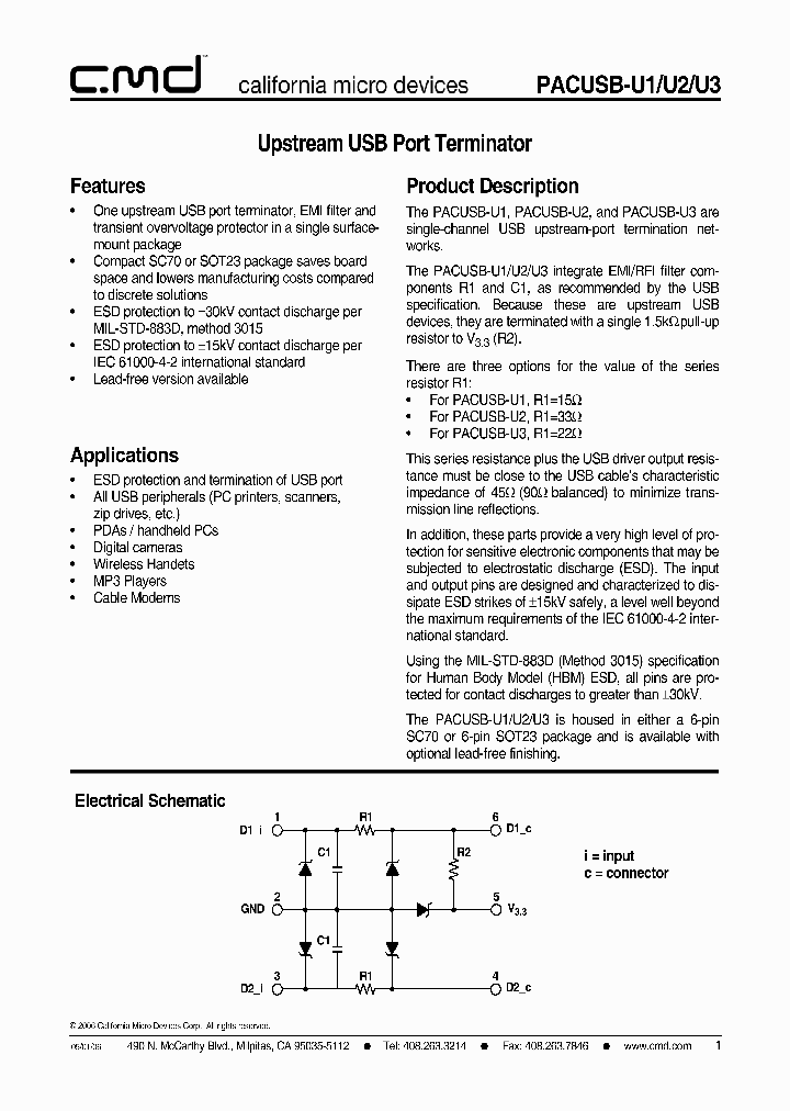 PACUSB-U1R_1932179.PDF Datasheet