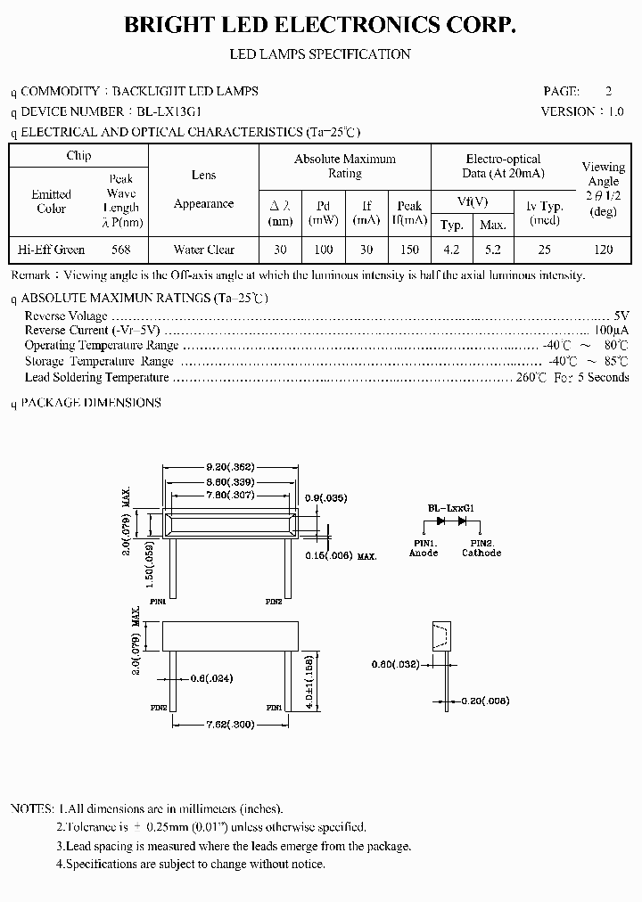 BL-LX13G1_1932941.PDF Datasheet