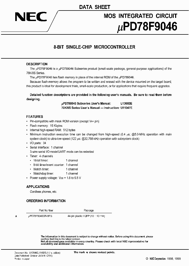UPD78F9046_1933085.PDF Datasheet