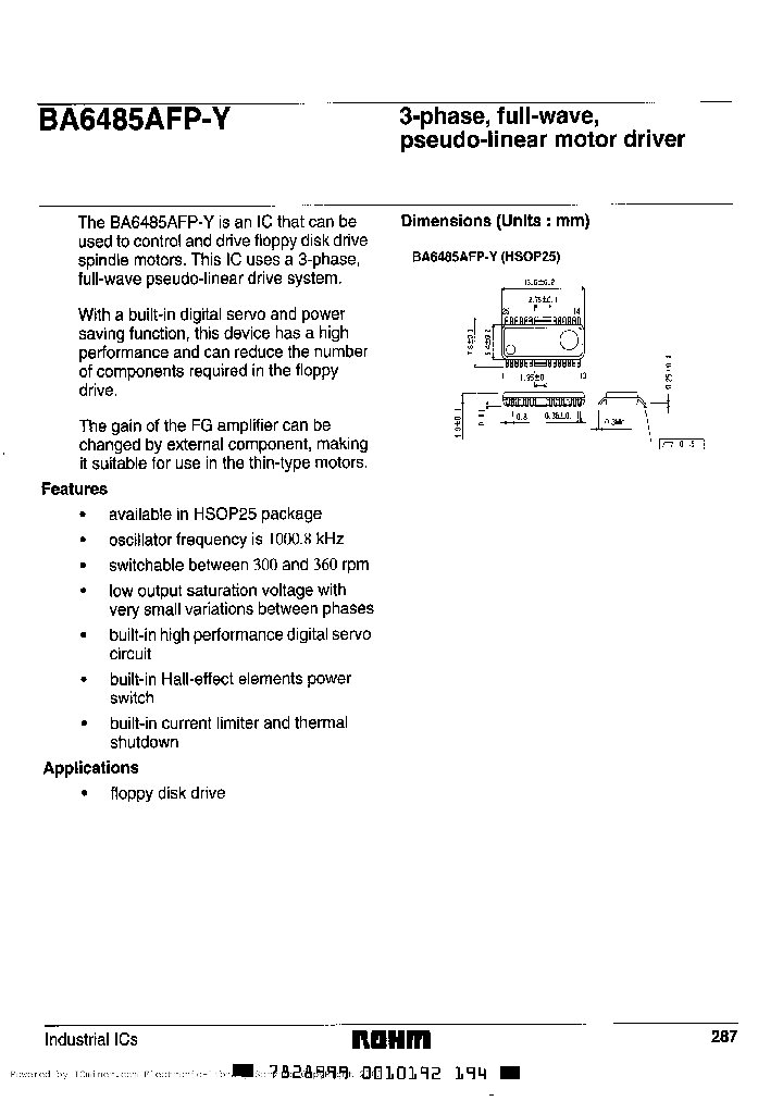 BA6485AFP-Y_1934568.PDF Datasheet