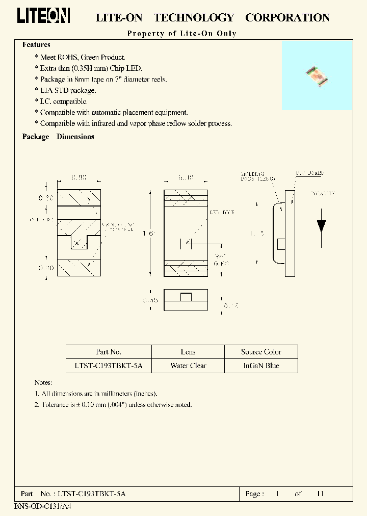 LTST-C193TBKT-5A_1938906.PDF Datasheet