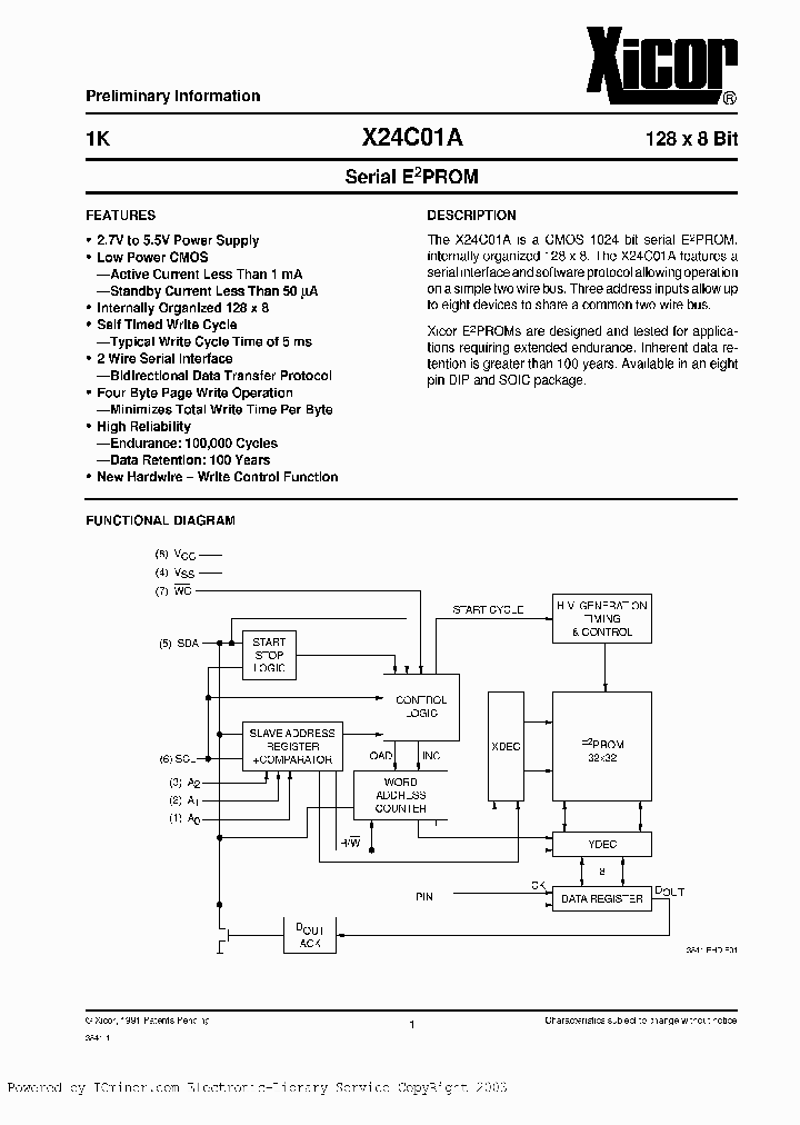 X24C01ASI-35C7000_1938650.PDF Datasheet