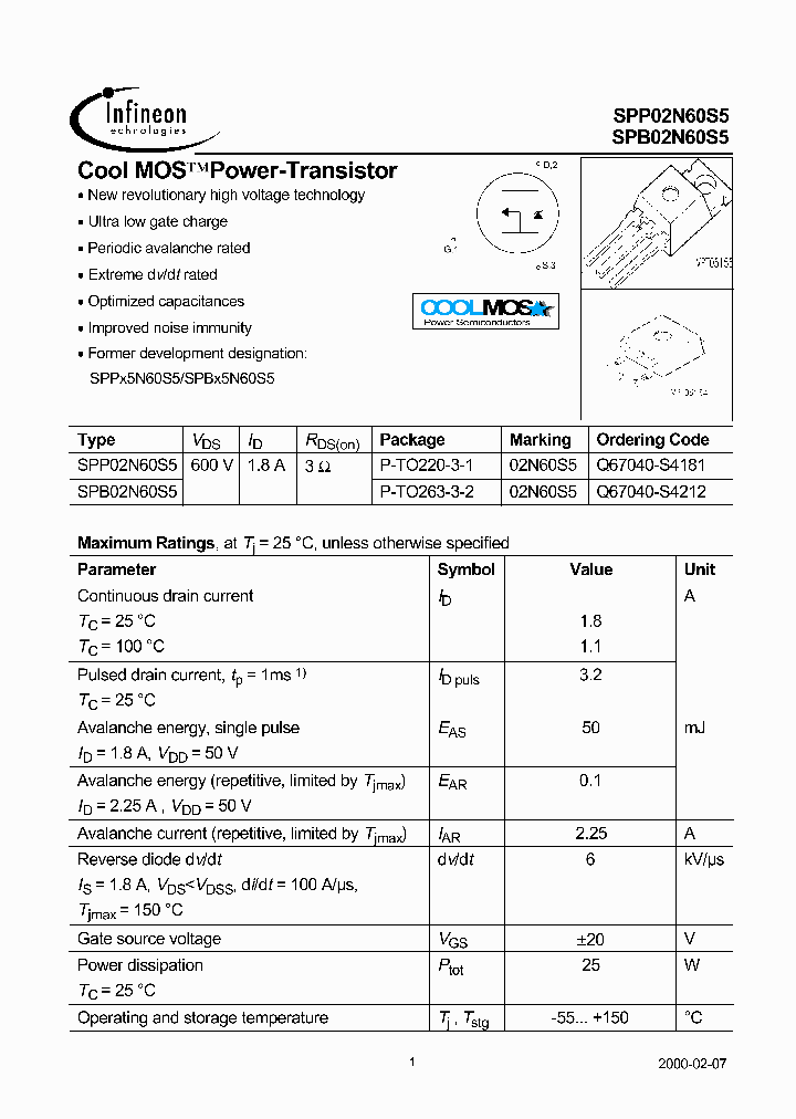 SPB02N60_1945456.PDF Datasheet