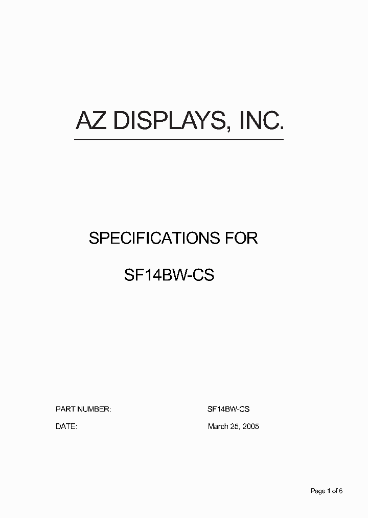 SF14BW-CS_1943425.PDF Datasheet