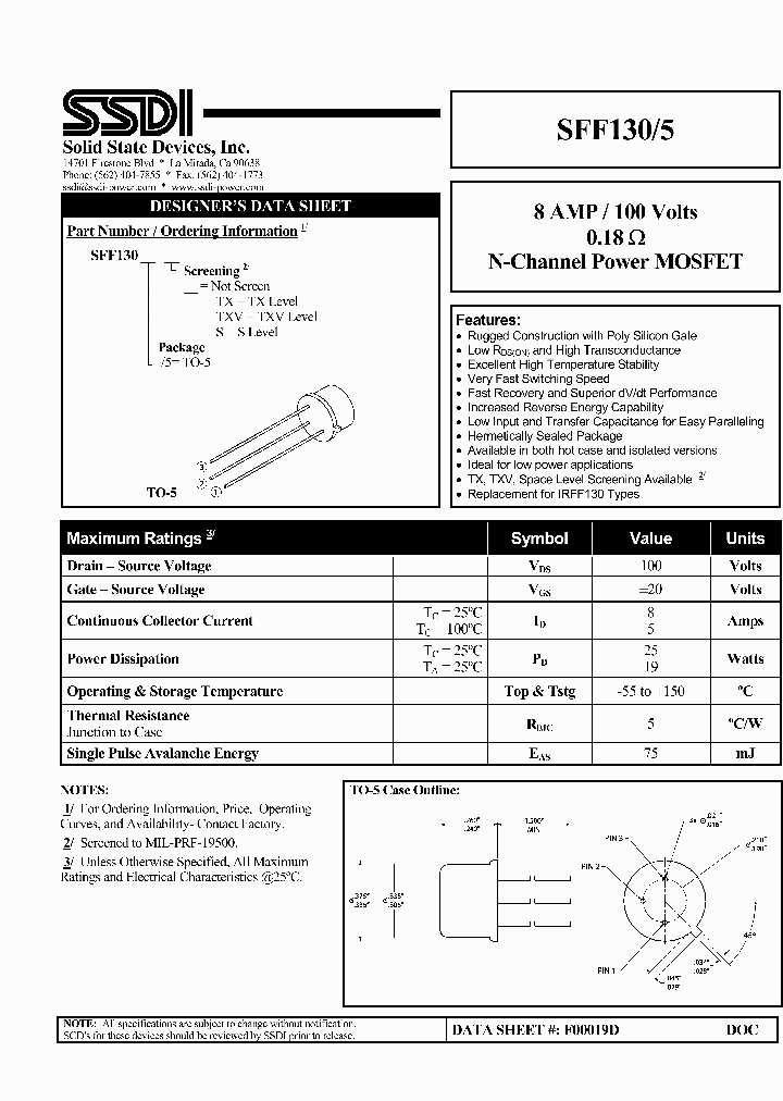SFF1305_1948665.PDF Datasheet