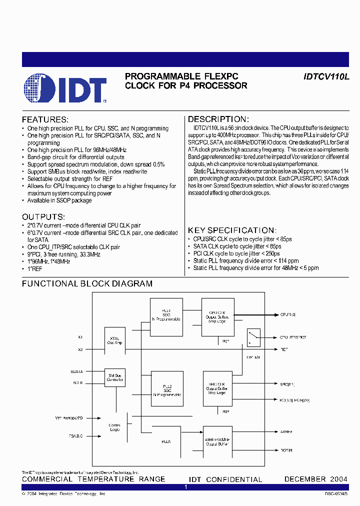 IDTCV110L_1956414.PDF Datasheet