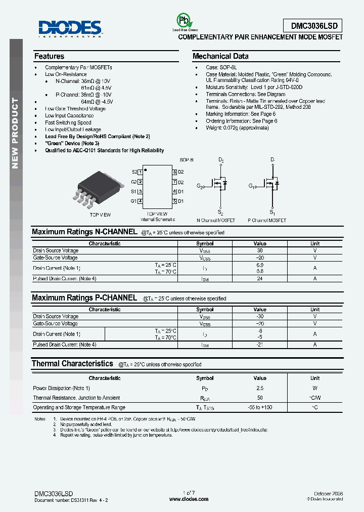 DMC3036LSD-13_1957588.PDF Datasheet