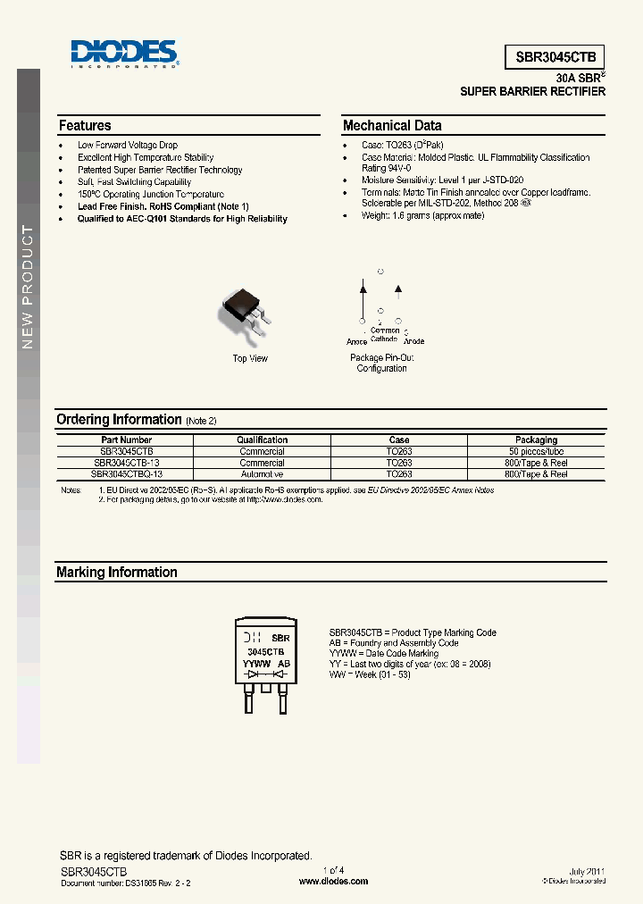 SBR3045CTB-13_1973092.PDF Datasheet