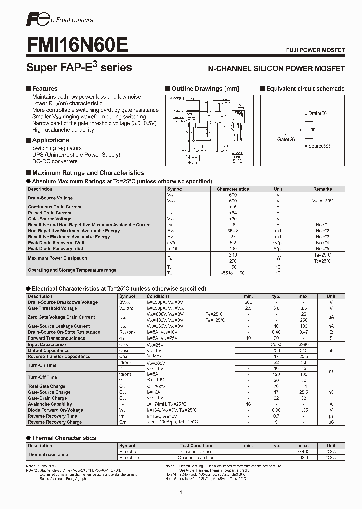 FMI16N60E_1973836.PDF Datasheet