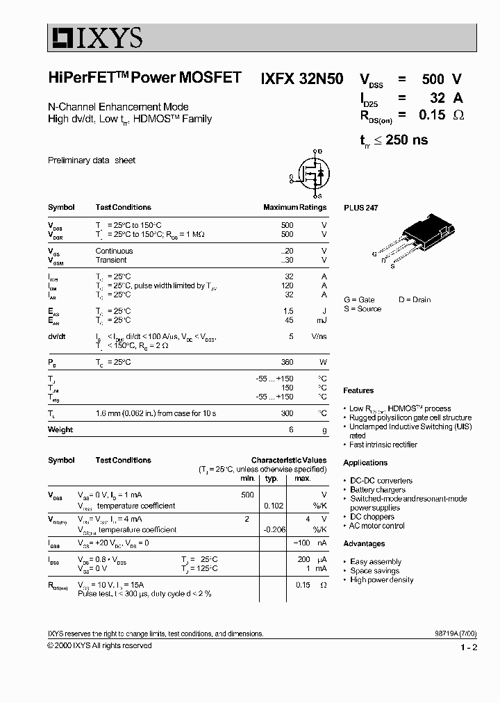 IXFX32N50_1983667.PDF Datasheet