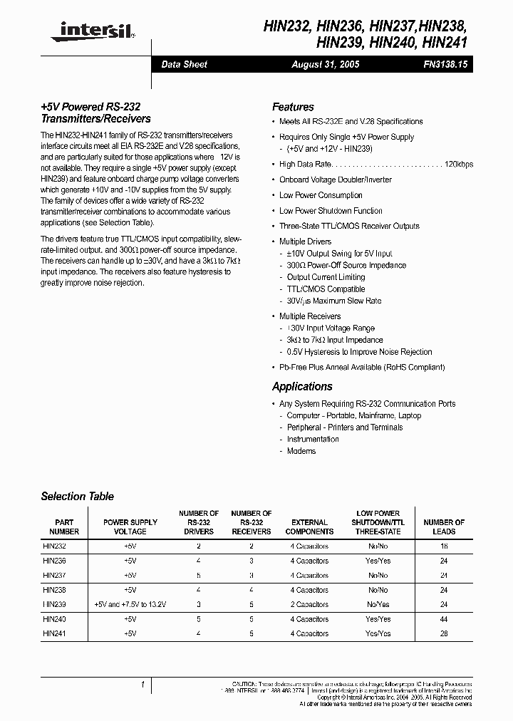 HIN236_1984698.PDF Datasheet