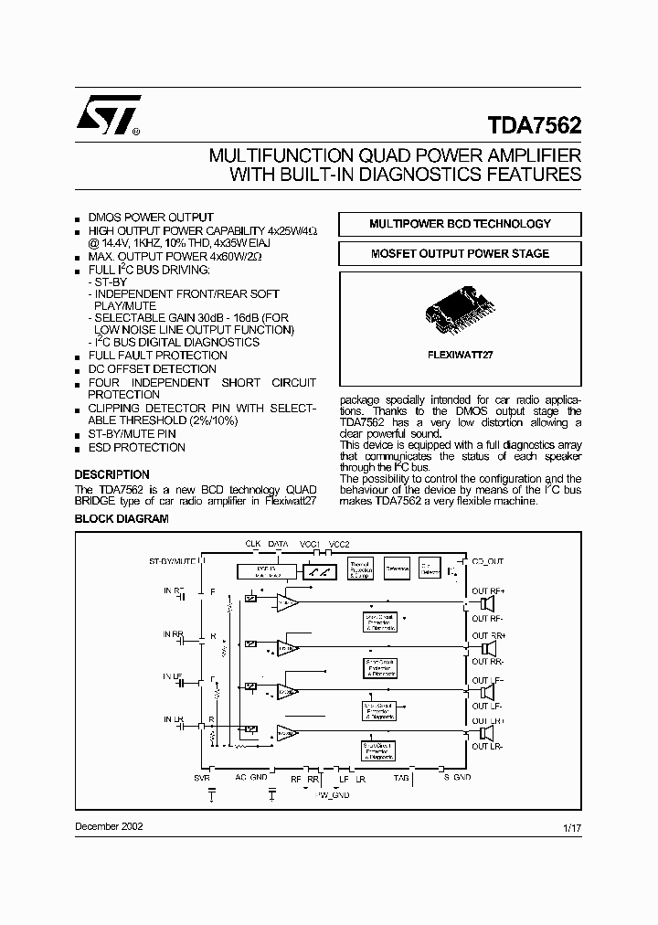 TDA7562_1986254.PDF Datasheet