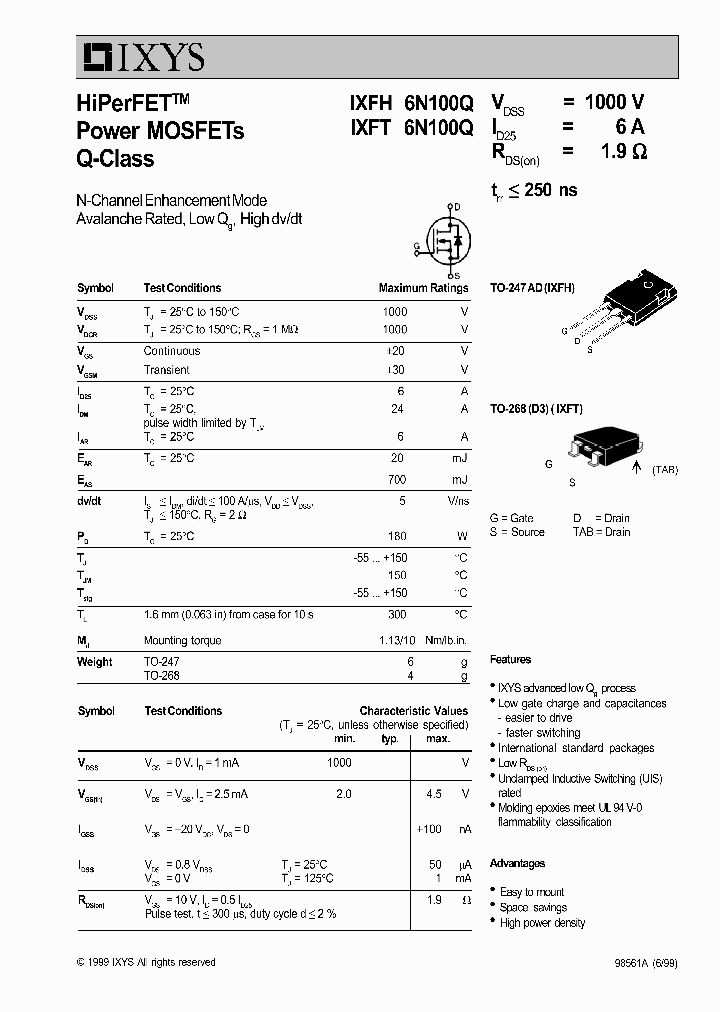 IXFH6N100Q_1987228.PDF Datasheet