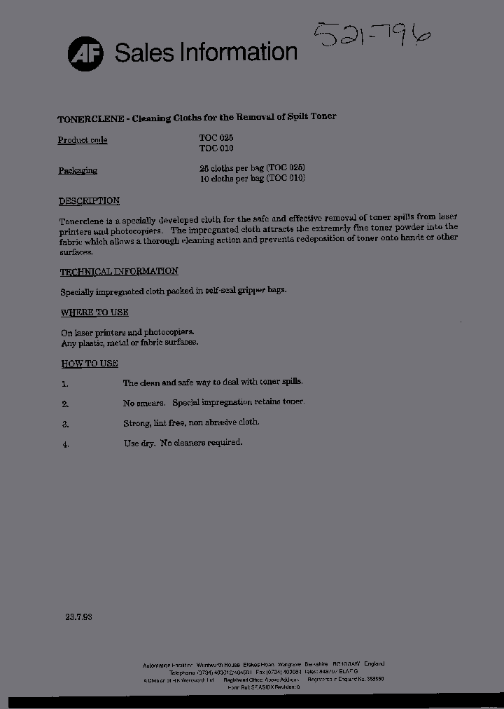 TOC025_1998431.PDF Datasheet