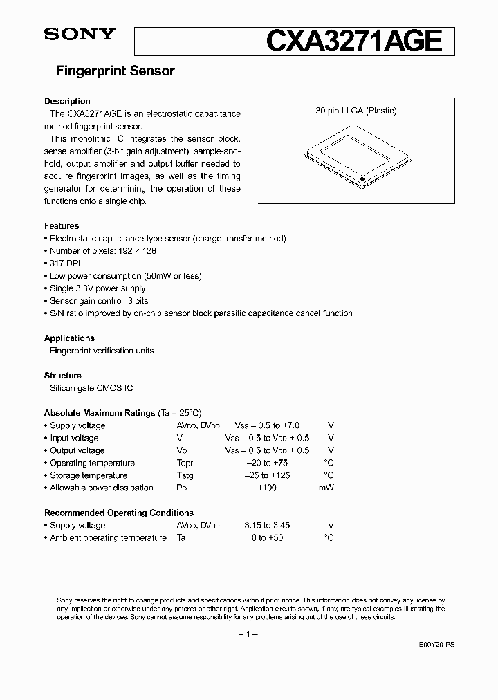 CXA3271AGE_2004228.PDF Datasheet