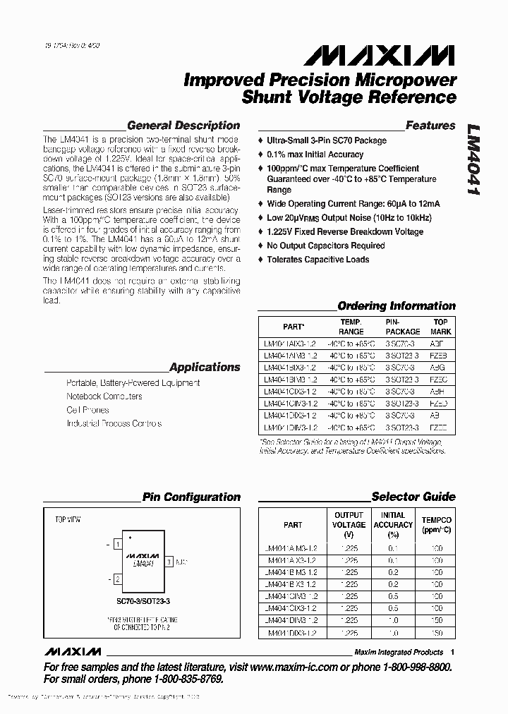 LM4041AIX3-12_2009775.PDF Datasheet