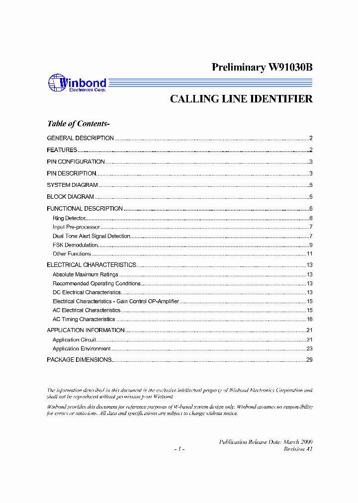 W91030BBS_2012002.PDF Datasheet