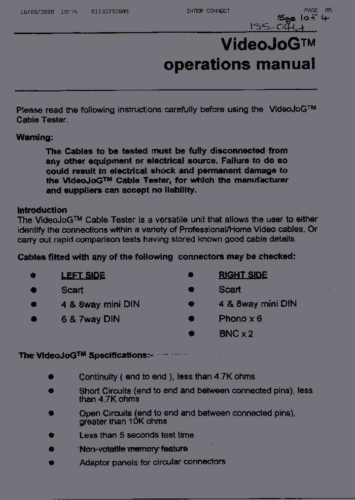 VIDEOJOG_2013772.PDF Datasheet