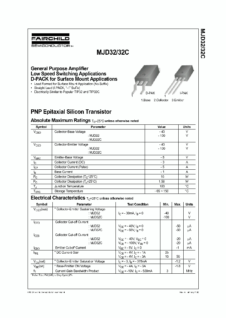 MJD32_2013409.PDF Datasheet