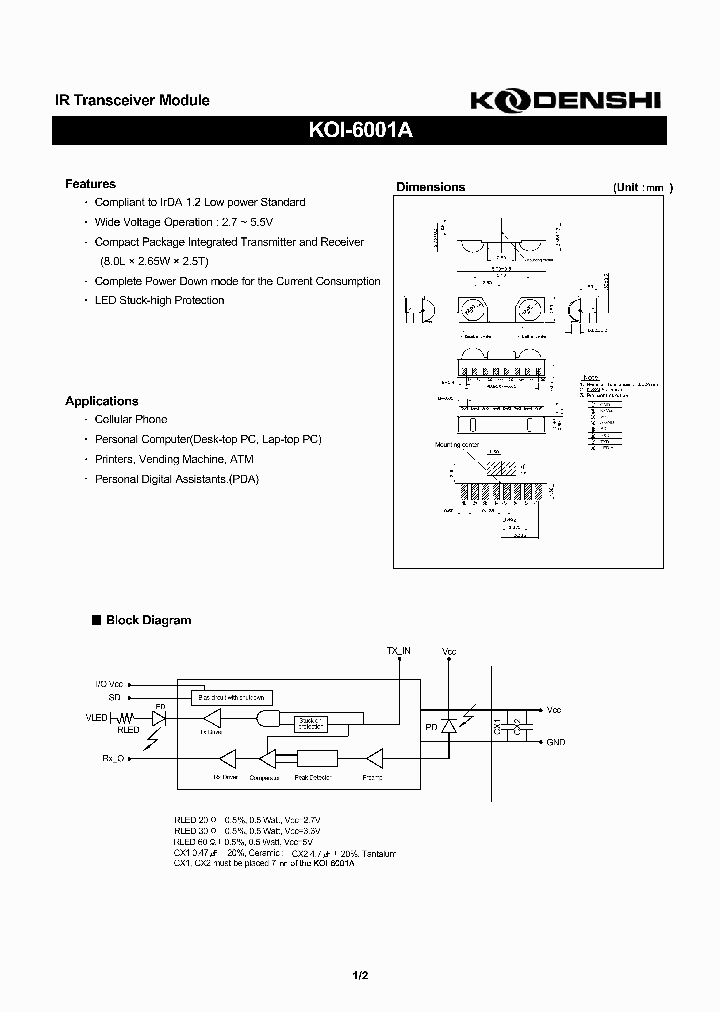 KOI-6001A_2016909.PDF Datasheet