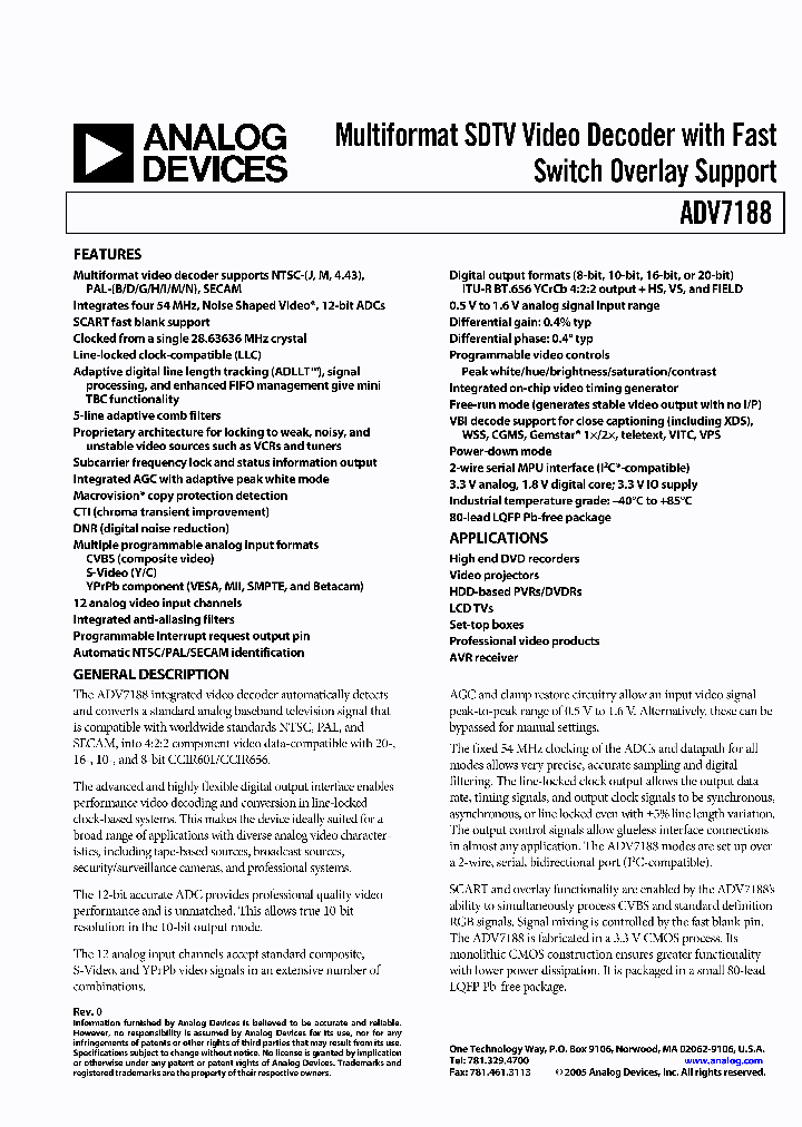 ADV7188_2021803.PDF Datasheet
